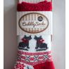 Chaussettes de noël chats Roin & Co Rouge/Blanc/Gris