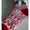 Chaussettes de noël chats Roin & Co Rouge/Blanc/Gris