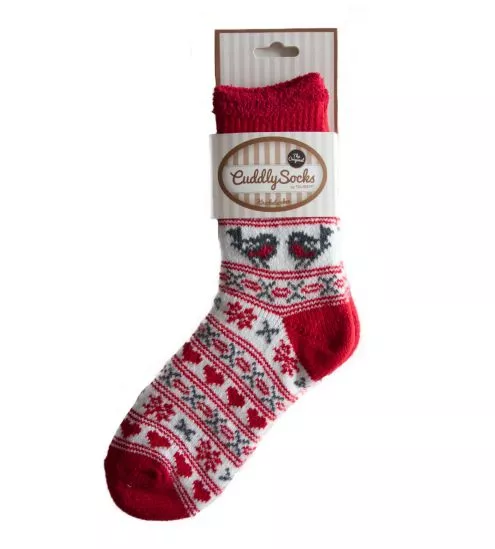 Christmas Socks Birds Roin...