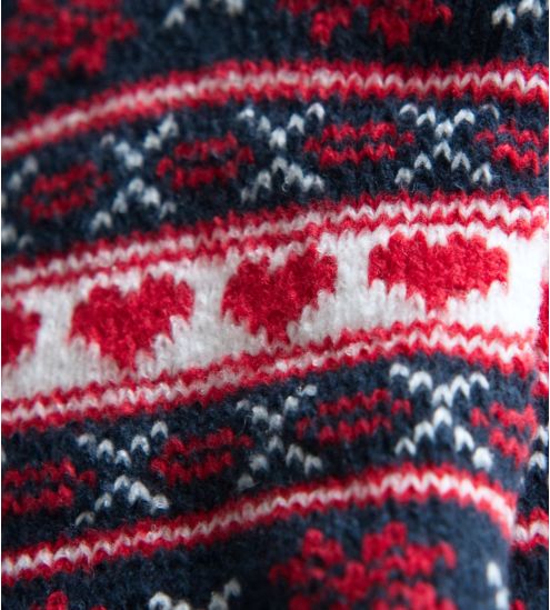 Chaussettes de noël chevaux Roin & Co Marine/Rouge/Blanc