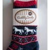 Chaussettes de noël chevaux Roin & Co Marine/Rouge/Blanc