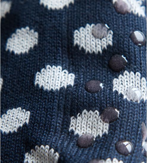 Chaussettes fourrées avec pompons Dorothy Marine