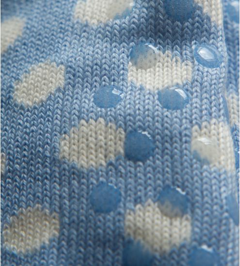 Chaussettes fourrées avec pompons Dorothy Bleu Clair