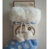 Chaussettes fourrées avec pompons Dorothy Bleu Clair