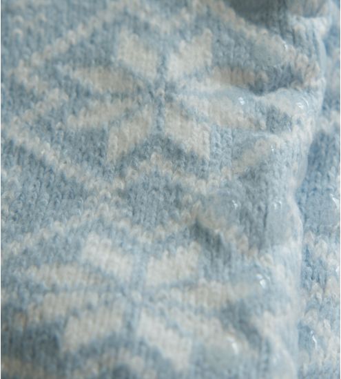 Chaussettes de Noël avec pompons Ingrid Bleu Clair