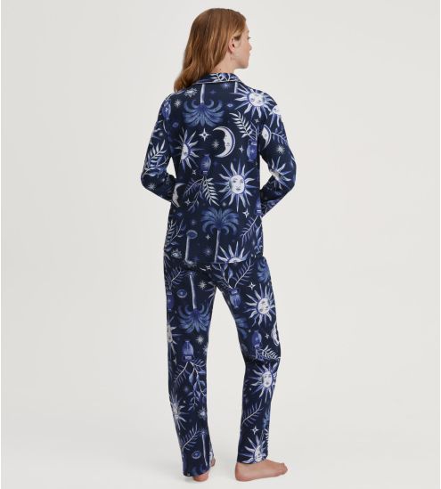 Pyjama imprimé céleste bleu Winter Dreams Dark Sapphire