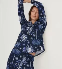 Pyjama imprimé céleste bleu Winter Dreams Dark Sapphire