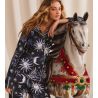 Pyjama imprimé céleste bleu Winter Dreams Dark Sapphire