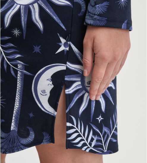 Chemise de nuit imprimé céleste bleu Winter Dreams Dark Sapphire 479 Dark Sapphire