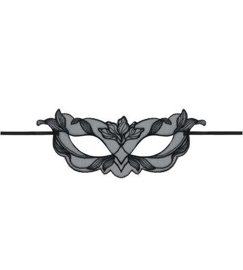 Masque loup noir en tulle Désir et Volupté