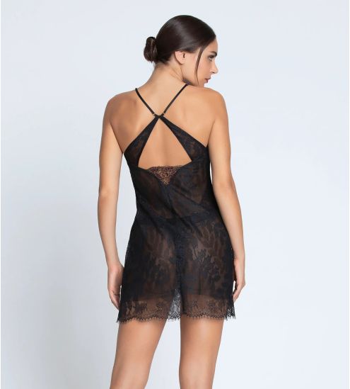 Nuisette noire en dentelle Charme Secret