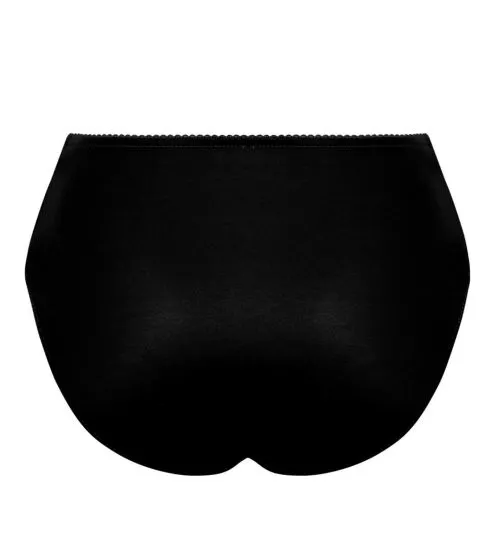 Culotte haute noire brodée Dressing Floral