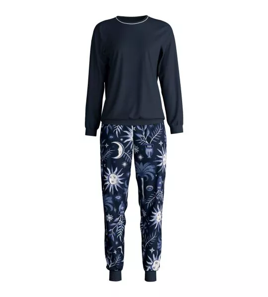 Pyjama femme imprimé Céleste Bleu Winter Dreams Dark Sapphire