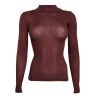 Pull fin col roulé marron Laine et Soie Cacao