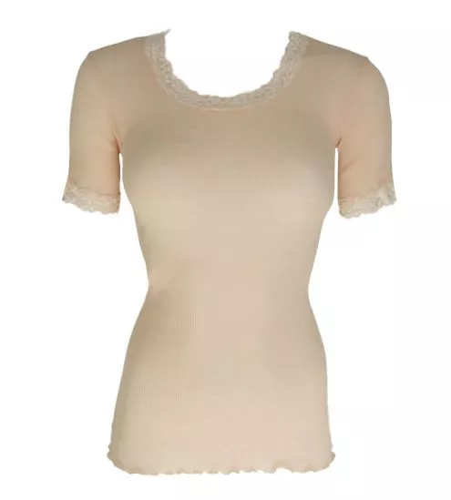 Chemise en laine & soie brodée quarzo