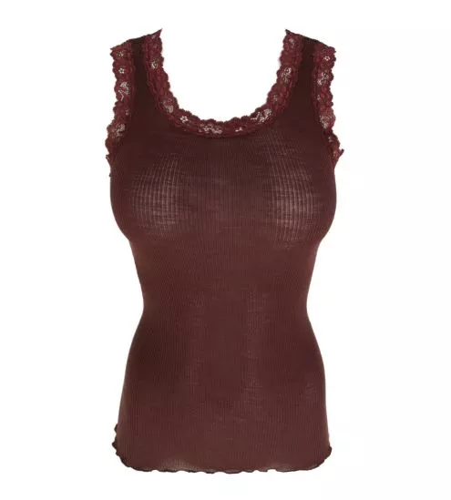 Sleeveless top brown wool...