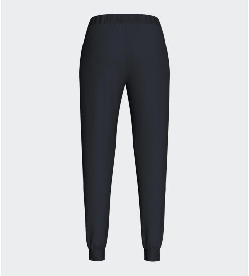 Pantalon de jogging resserré bleu marine uni pour femme