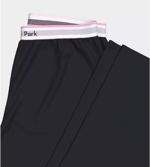 Pyjama uni manches longues en coton femme Bleu Marine