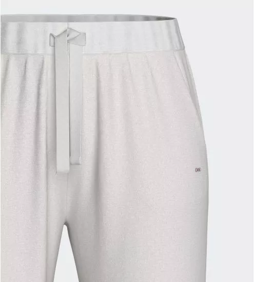 Pantalon de jogging resserré blanc cassé uni pour femme