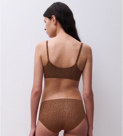 Brassière léopard à coques Softstretch Brun Sauvage