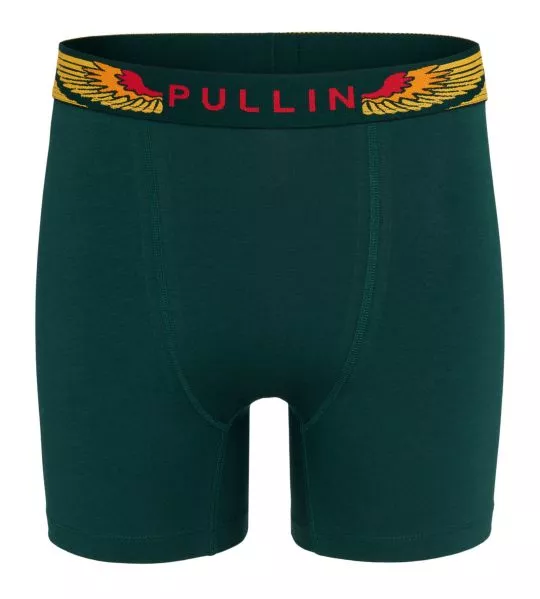 Boxer en coton coupe longue vert