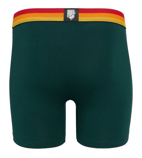 Boxer en coton coupe longue vert