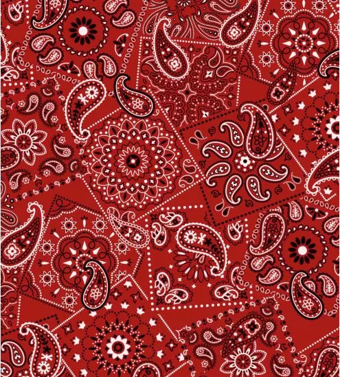 Caleçon flottant rouge imprimé Bandana