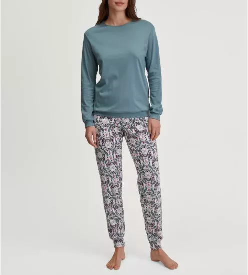 Pyjama femme bleu resserré Autumn Dreams Smoke Blue