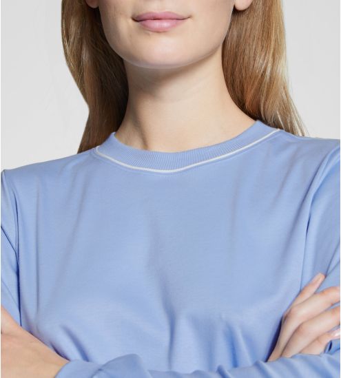 Pyjama col rond et bords resserrés Dark Lapis Blue