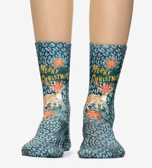 Chaussettes de Noël avec faon Xmas Deer 
