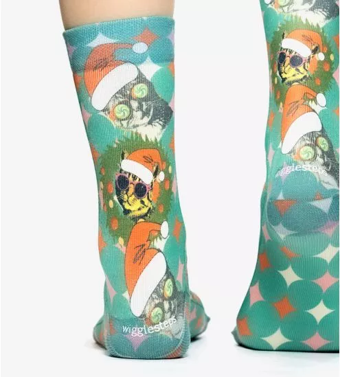 Christmas socks retro cats...