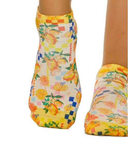 Chaussettes courtes imprimé citron Sicily