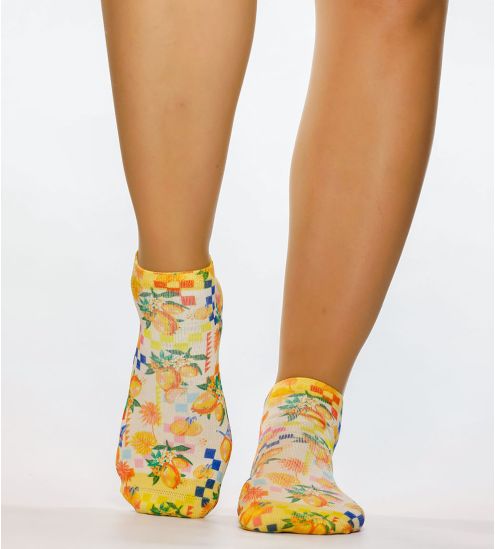Chaussettes courtes imprimé citron Sicily