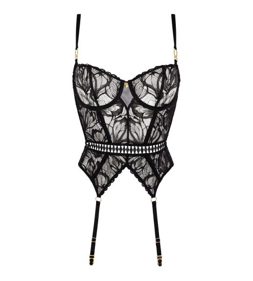 Guêpière noire en dentelle After Hours