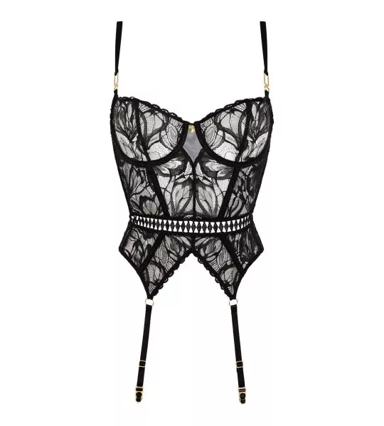 Guêpière noire en dentelle After Hours