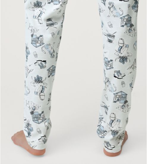 Pyjama femme motifs hivernaux Swiss Resort Cascade Blue