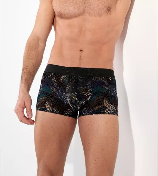 Boxer court homme motif animal Cobra