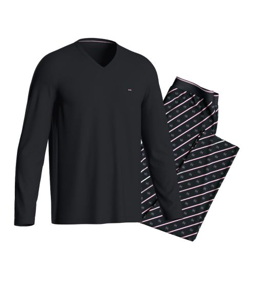 Pyjama homme en coton Bleu/Rose