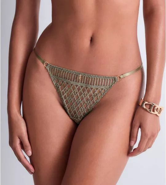 Tanga vert sexy brodé Stardust Dream Nile Green