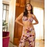 Pantalon d'intérieur en viscose imprimé floral L'Hiver en Fête Roses d'Hiver