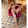Pantalon d'intérieur en viscose imprimé floral L'Hiver en Fête Roses d'Hiver