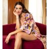 Kimono en viscose imprimé fleuri L'Hiver en Fête Roses d'Hiver