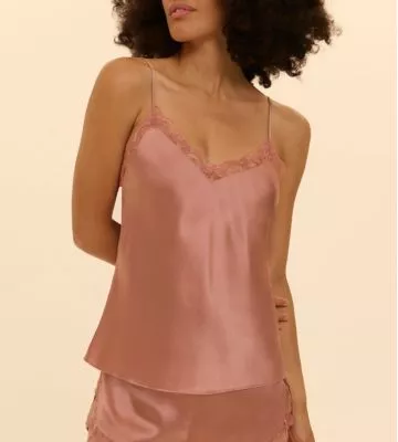 Caraco en soie Rose Fumé Love Me