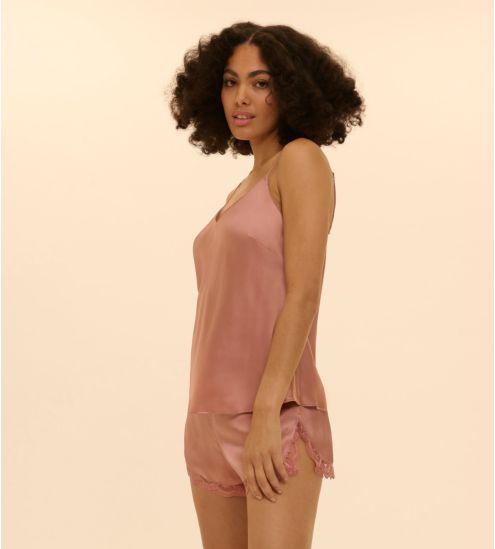 Short de nuit en soie Rose Fumé Love Me
