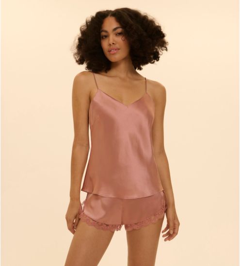 Short de nuit en soie Rose Fumé Love Me