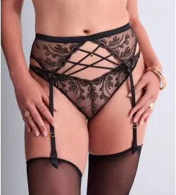 Porte jarretelle noir Cosmic Romance Black Star