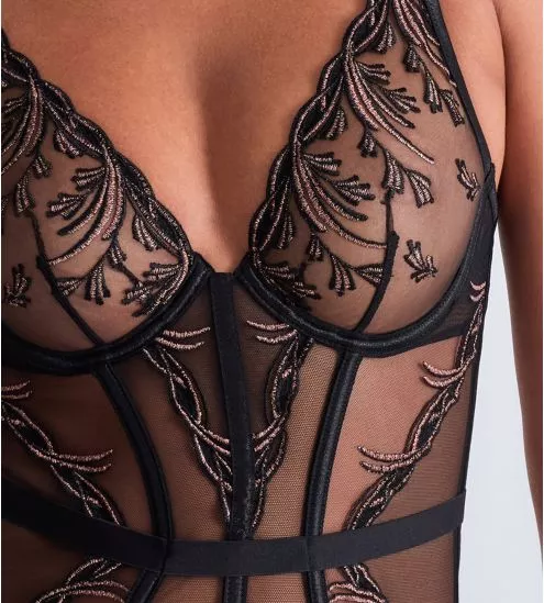 Guêpière sexy noire Cosmic Romance Black Star