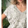 Nuisette manche courte femme Échappée Green Toile Green