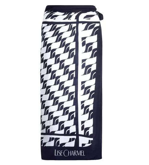 Paréo Dans des Vagues Dans Blue