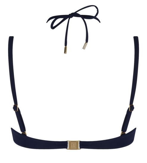 Haut de maillot de bain bandeau blanc et bleu Danse des Vagues